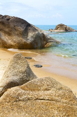 Kho beach ağaç kayalar Tayland Çin Denizi 