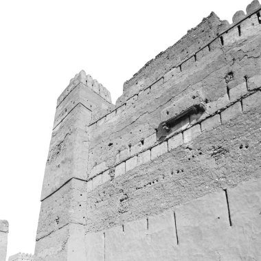 Umman Muscat eski savunma fort battlesment gökyüzü bir