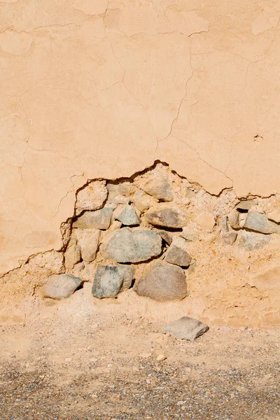 En Oman la vieja pared cerca de casa y bloque edificio abstracto — Foto de Stock