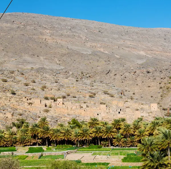 Dans oman la vieille gorge de montagne — Photo