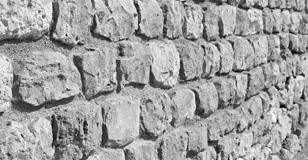 In oman the old wall near     house and block building abstract — Stock Photo, Image