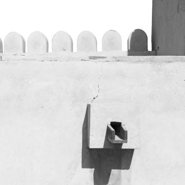 Umman Muscat eski savunma fort battlesment gökyüzü bir