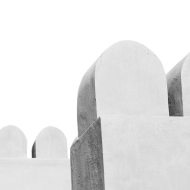 Umman Muscat eski savunma fort battlesment gökyüzü bir