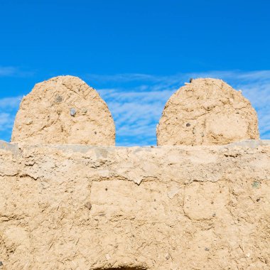 Umman Muscat eski savunma fort battlesment gökyüzü bir