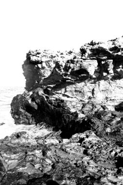 Umman sahil şeridi denizde okyanus Körfez rock ve plaj gökyüzü sakin ol