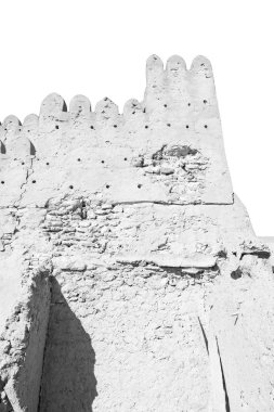 Umman Muscat eski savunma fort battlesment gökyüzü bir