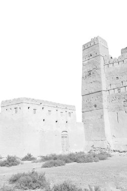 Umman Muscat eski savunma fort battlesment gökyüzü bir