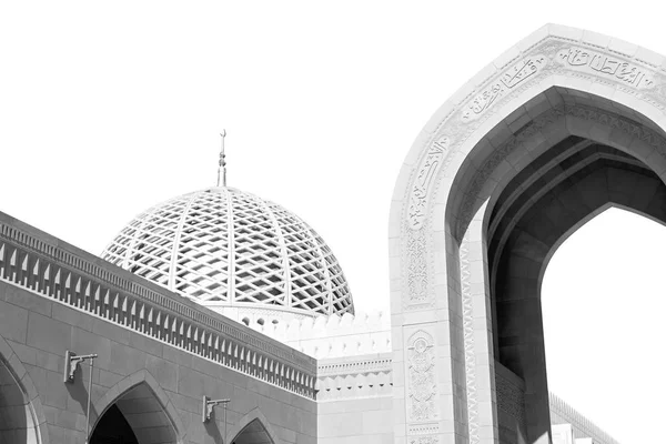 Minaret Och Religion Klar Himmel Oman Muscat Den Gamla Moskén — Stockfoto