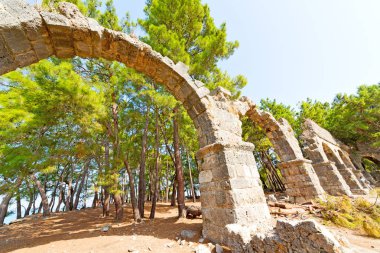 Phaselis deniz bush kapısı Myra'da Asya Yunanistan  