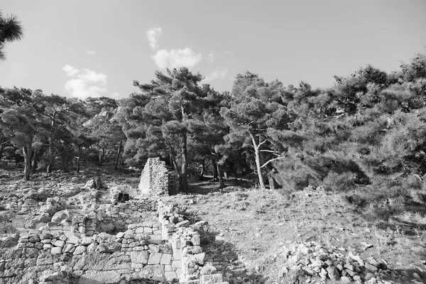 Старый Храм Театр Arykanda Antalya Индейки Небо Руины — стоковое фото