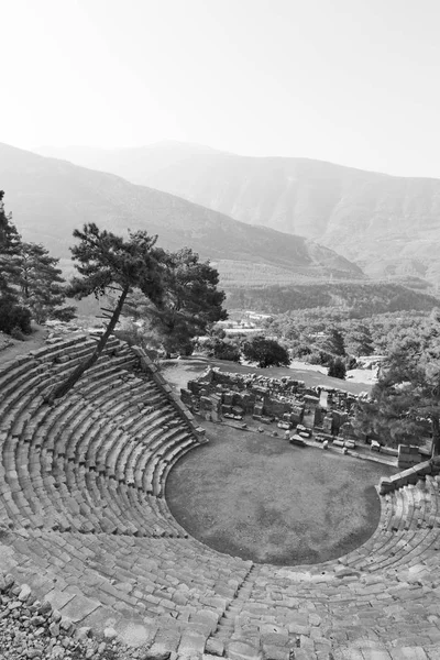 Alter Tempel Und Theater Arykanda Antalya Truthahn Asien Himmel Und — Stockfoto
