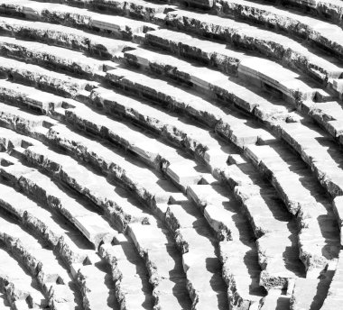 Türkiye'nin Avrupa aspendos eski tiyatro soyut doku adım ve gri