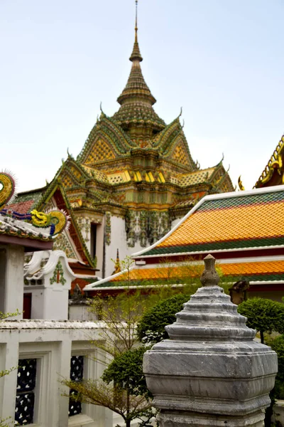 Asie Bangagara Dans Temple Thailand Abstrait Croix Couleurs Toit Wat — Photo