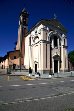 Kapalı Ferrara eski kilisede kule kaldırım İtalya lombardy tuğla  