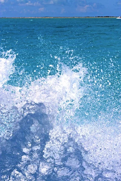 Ground Mexico Froath Blue Foam Sea Drop Sunny Day — Stock Photo, Image