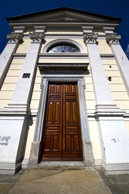  SUMIRAGO kilisede tuğla kule kaldırım İtalya lombardy eski kapalı