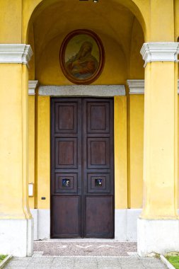  İtalya lombardy duvar vanzaghello eski kule