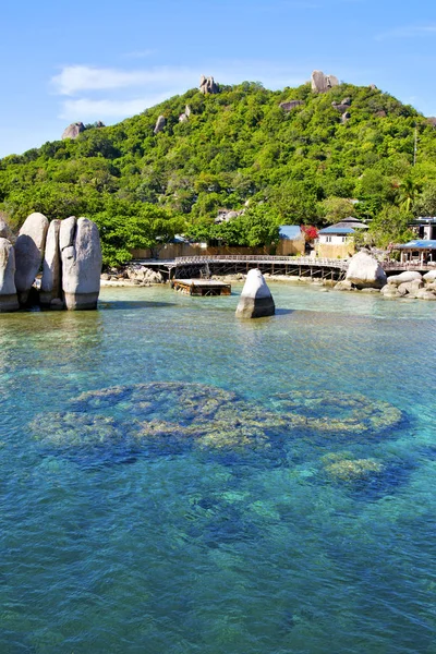 Kho blanco playa rocas barco tailandia — Foto de Stock