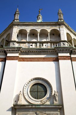  busto arsizio eski kilise kapalı tuğla Kulesi duvar gül pencere kiremit soyut İtalya lombardy