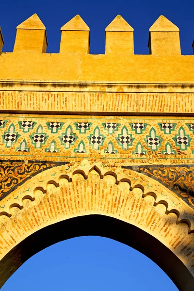 Arco Marocco Africa Vecchia Costruzione Cielo Blu — Foto Stock