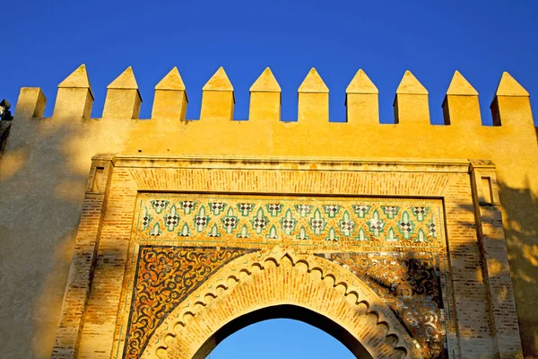 Arco Morocco África Antigua Construcción Cielo Azul —  Fotos de Stock