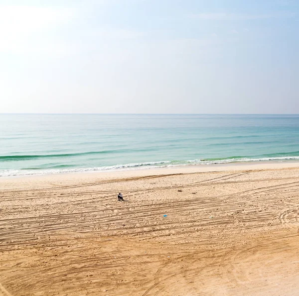In oman arabic sea   sandy beach — Stock Photo, Image