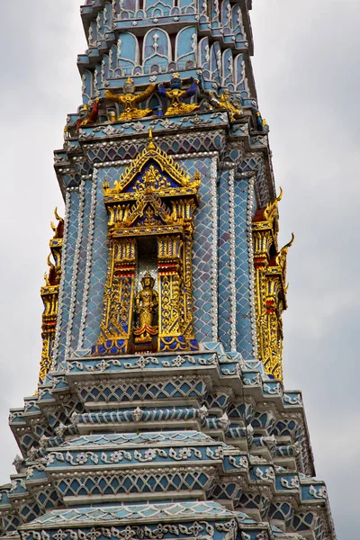 Thailand Bangkok Regen Tempel Religion Mosaik — Stockfoto