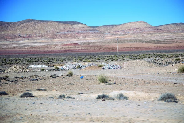 Valley hill in Afrika Marokko de berg grond — Stockfoto