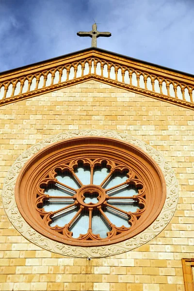Villa Cortese Italy Church Varese Old Door Entrance Mosaic Sunny — Stock Photo, Image