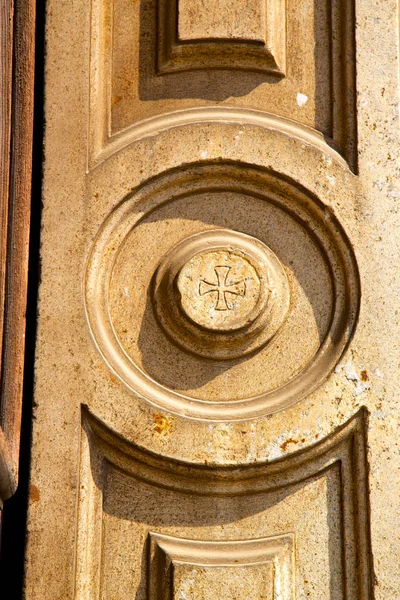 Muur van Milaan oude mozaïek steen beton — Stockfoto