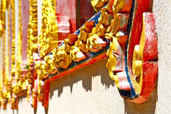 Window Bangkok Thailand Incision Buddha Gold Temple — Stock Photo, Image