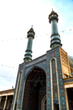 İran ve eski antika Camii minaresi