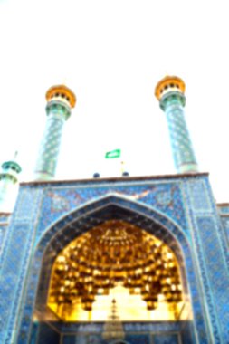 İran ve eski antika Camii minaresi