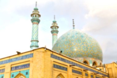 İran ve eski antika Camii minaresi