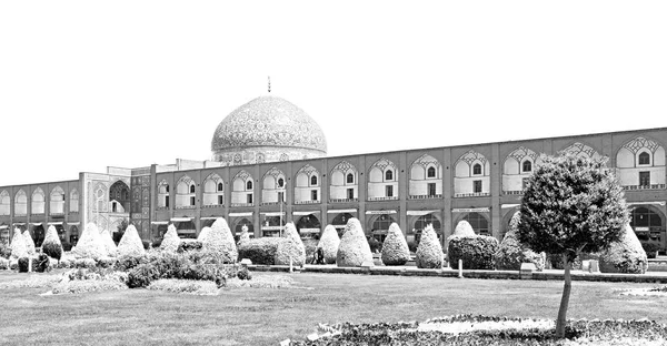 Ran Eski Isfahan Meydanına Insanların Bahçe Ağaç Miras Turizm Mosqu — Stok fotoğraf