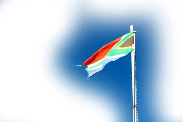 In Zuid-Afrika de nationale vlag — Stockfoto