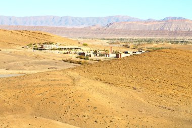 kahverengi inşaat Vadisi Fas Afrika,