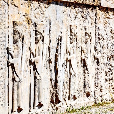 İran Persepolis 'inde eski kalıntılar tarihi anıtlar ve rui