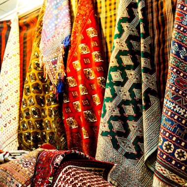 bir Pazar doku Soyut renkler ve ın Bazaarı Aksesuar iran Fularlı bulanıklık 
