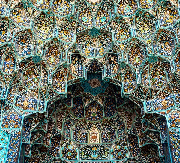 在伊朗的宗教建筑清真寺屋顶波斯历史抽象纹理模糊 — 图库照片