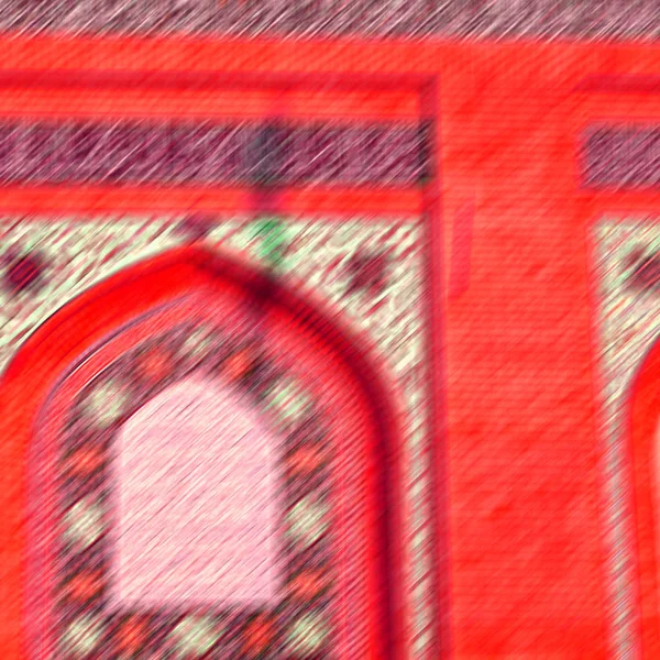 Розмиття Туреччині Старовинна Антична Мечеть Мінарет Релігія Перський Архітектор — стокове фото