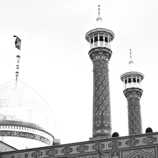 Flou Iran Ancienne Mosquée Antique Minaret Religion Persan Architecture — Photo