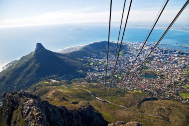 Güney Afrika cape town şehir manzarası içinde dağ 