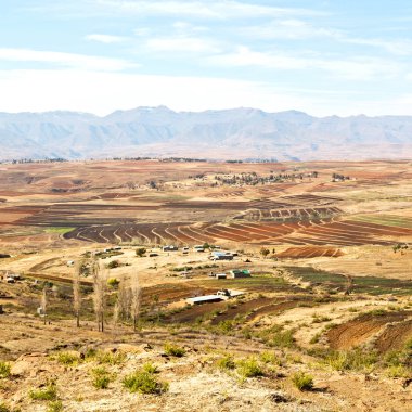  Lesotho sokak köyde mountain yakınındaki  
