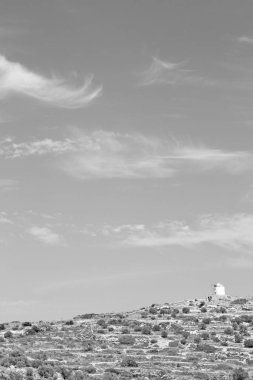 santorini Yunanistan Avrupa'nın eski değirmen  