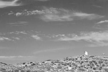 santorini Yunanistan Avrupa'nın eski değirmen  