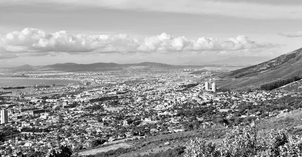 W RPA cape town panoramę miasta z góry — Zdjęcie stockowe