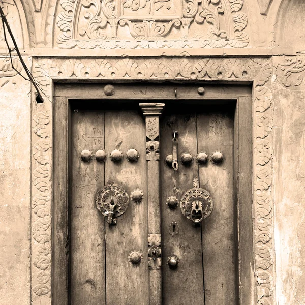 Iran Vieille Porte Près Mosquée Construction Antique — Photo