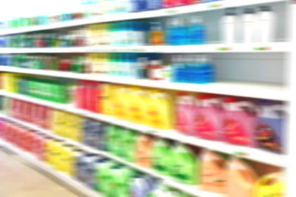 Irán Absztrakt Szupermarketben Blur Mint Lifestale Fogalom Fogyasztói Termékek — Stock Fotó