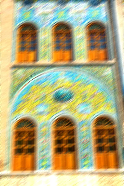 In iran de oude decoratieve tegels — Stockfoto